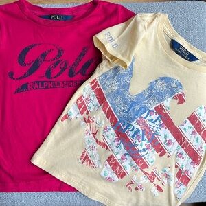 RL Logo Tee Shirts Graphic‎ Cotton Bundle Short Sleeves Crewneck T- Shirt